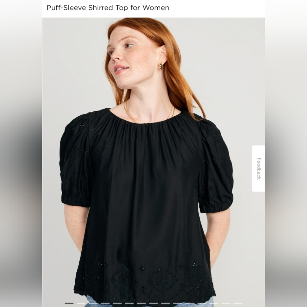 Old Navy Puff-Sleeve Shirred Top